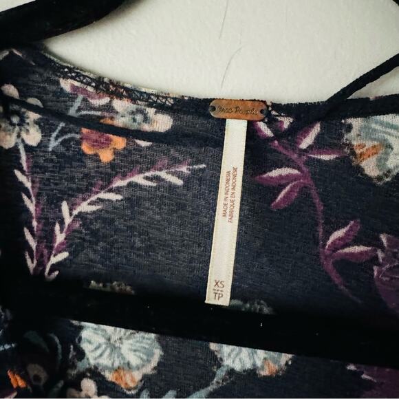 Free People Top Isabelle Floral Tunic woman’s XS - Picture 7 of 10